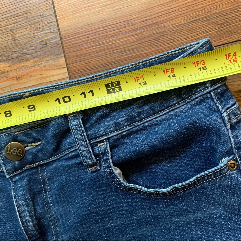 Vintage Y2K Lee Capri Jeans Size 12 32" Waist Denim Pants Womens - Picture 7 of 12